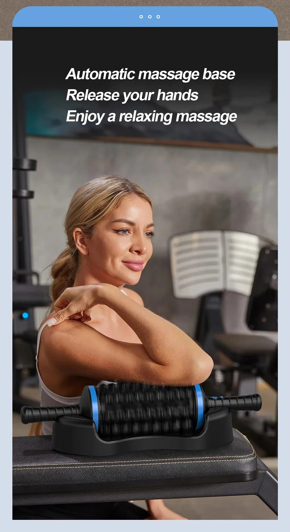 Rechargeable Roller Body Massage 360 Rolling Percussive Relief Muscle Relax Stress